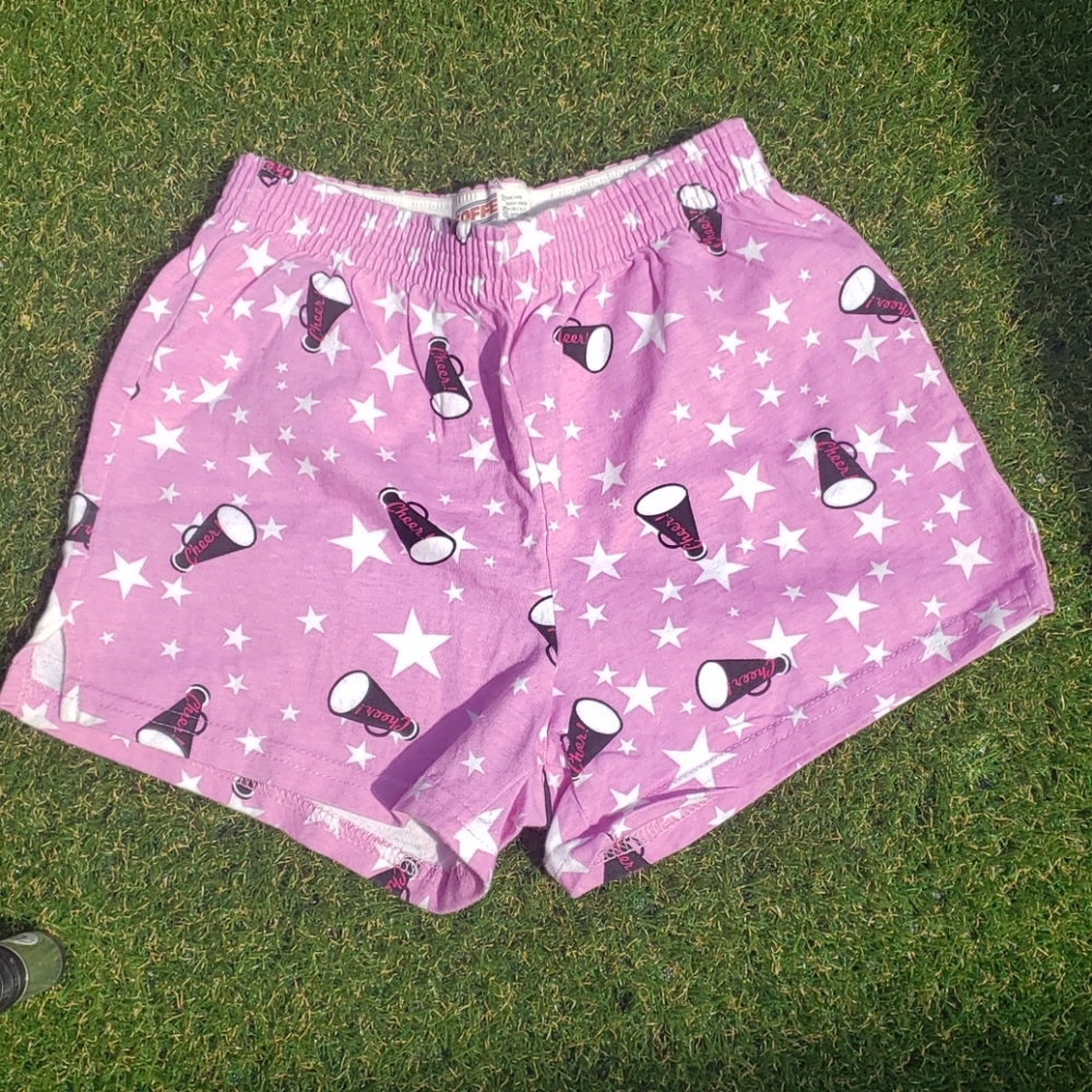 Cute Pink Star Cheer Shorts